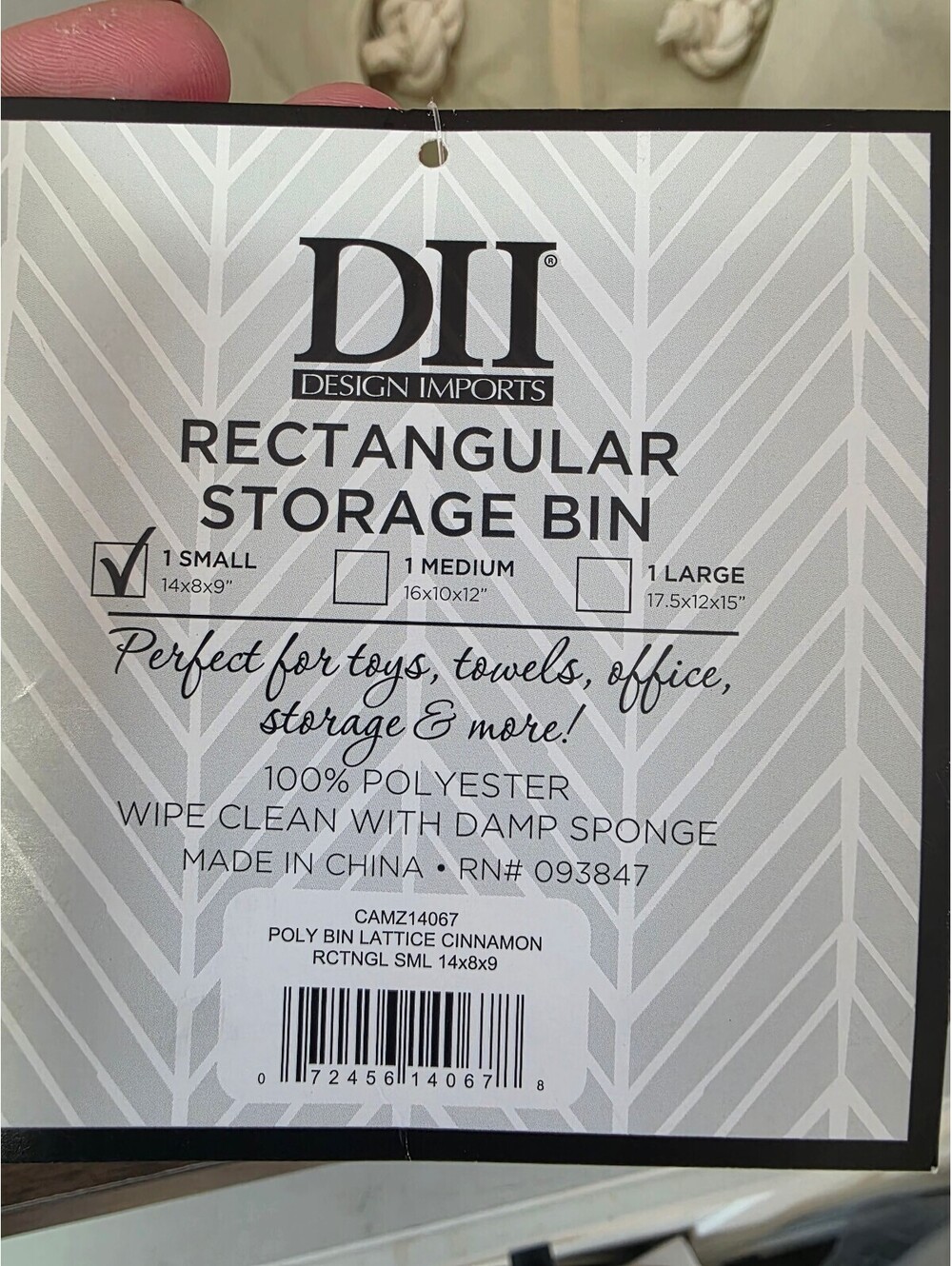 Rectangular Storage Basket - Picture 3 of 3